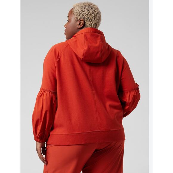 Athleta On My Way Triumph Hoodie Red Womens Plus Size 2X New Athleisure - Picture 2 of 11